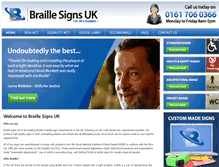Tablet Screenshot of braillesignsuk.co.uk